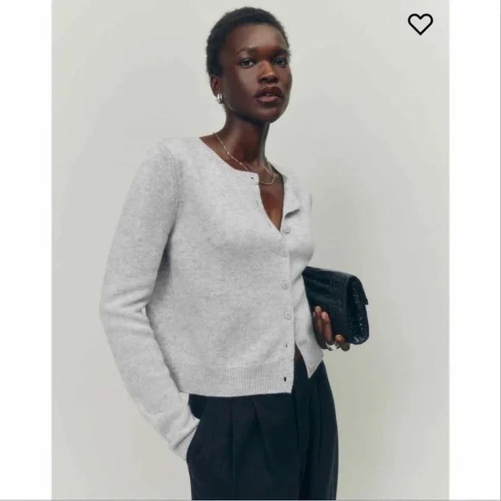Reformation Reformation Clara Cashmere Cardigan In Grey